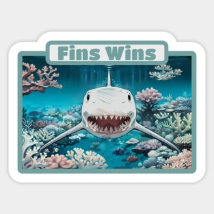 Shark Fins Sticker